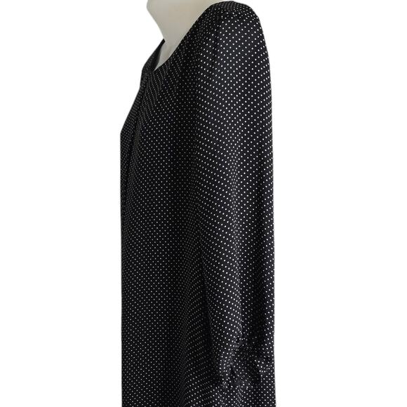 H&M Womens Polka Dot Dress Size 12 Zipper Closure Pleated Front Lined‎ Shift - Picture 5 of 8